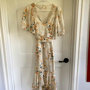 Cream Floral dress